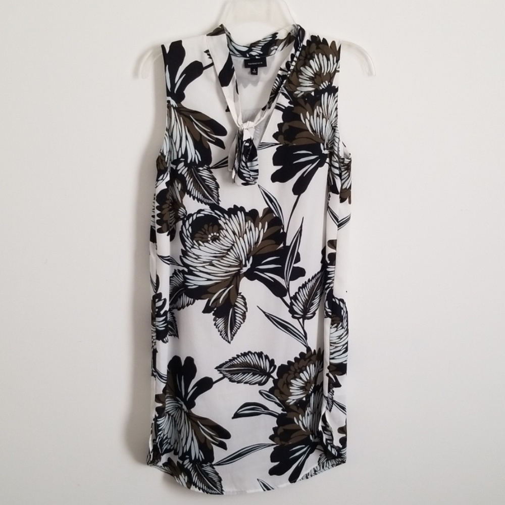 Sold WWW Sheer Floral Shirt Dress Small